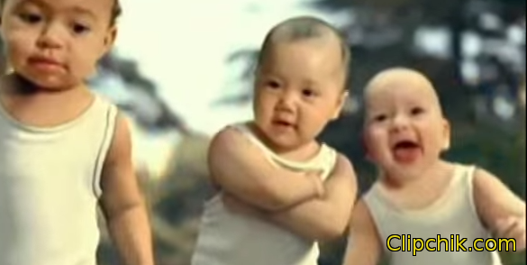 клип Evian Baby Dance - Black Eyed Peas Pump It